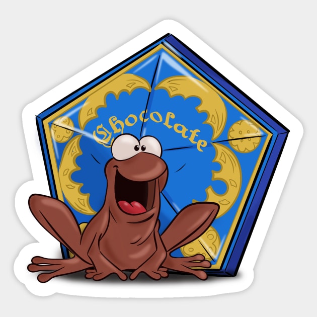 chocolate frog Sticker by creativeballoon